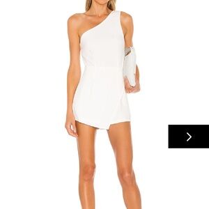 One-Shoulder White Mini Dress